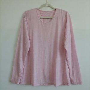 All in Motion Women's Pink Shirt Size XL Cut Out Tie Back
